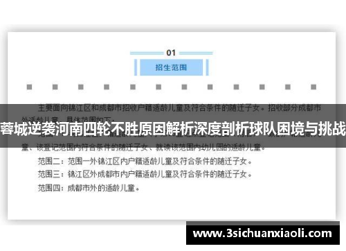 蓉城逆袭河南四轮不胜原因解析深度剖析球队困境与挑战